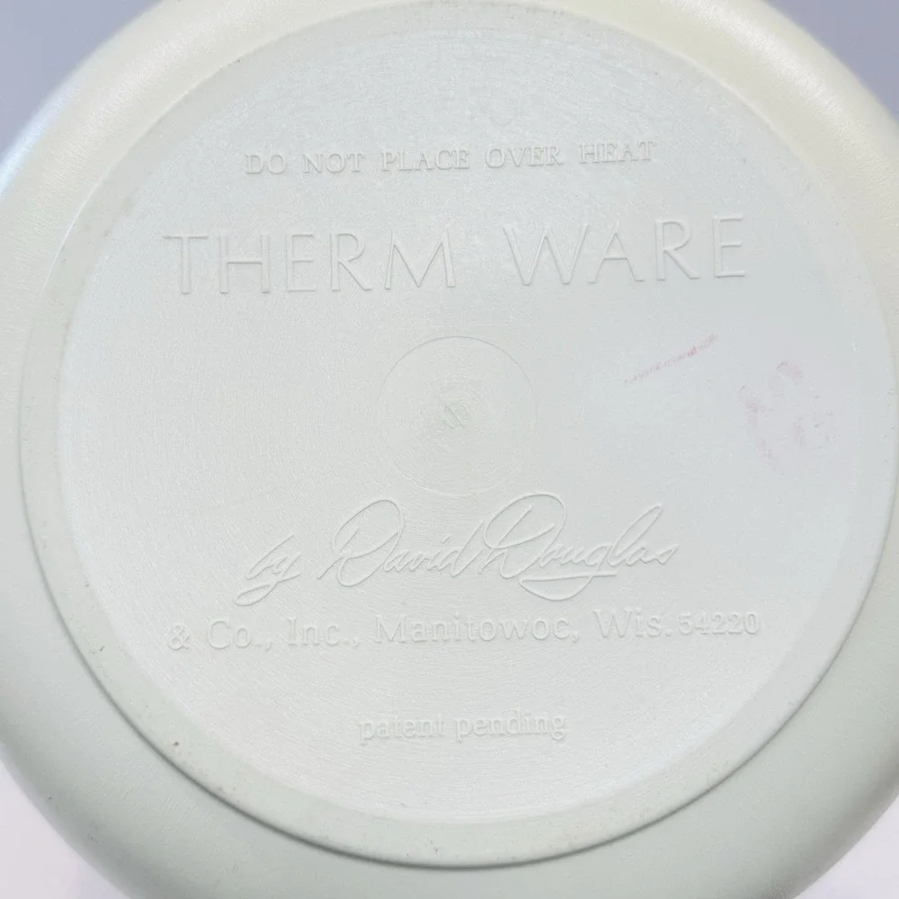 Vintage Therm Ware by‎ David Douglas Genie Bottle Caraffe w Lid White Ivory USA